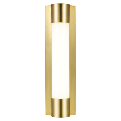 Visual Comfort Studio Collection Chapman & Myers Loring Burnished Brass LED Vertical Bathroom Light
