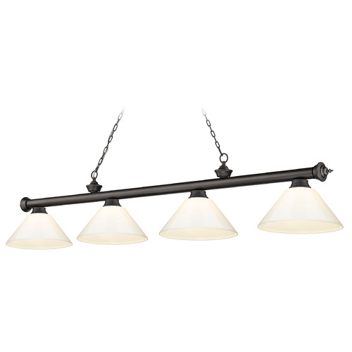 Z-Lite Cordon Bronze Billiard Light by Z-Lite 2306-4BRZ-PWH