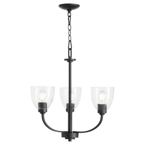 Reyes 3-Light Chandelier in Textured Black by Quorum Lighting