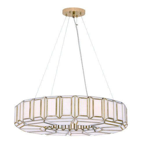Belmont 28-Inch Pendant in Antique Brass by Eurofase Lighting