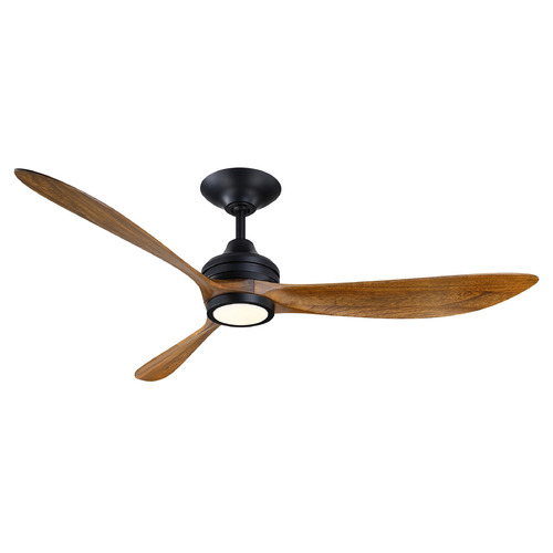 Fanimation Fans Aviara Black LED Ceiling Fan with Light