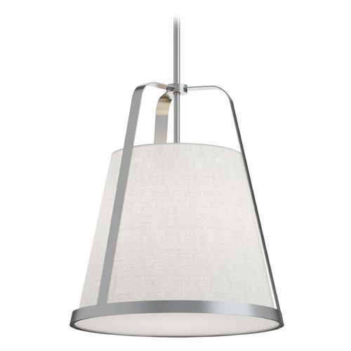 Afx Lighting Lizzette Satin Nickel Pendant Light with Empire Shade