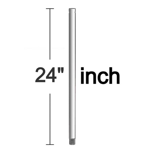 24-Inch Downrod in Brushed Steel by Visual Comfort & Co Fan Collection