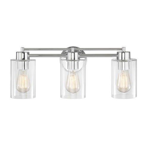 Design Classics Lighting Chrome Bathroom Light 703-26 GL1040C