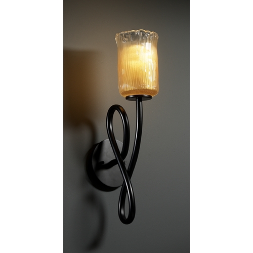 Justice Design Group Justice Design Group Veneto Luce Collection Sconce GLA-8911-16-GLDC-MBLK