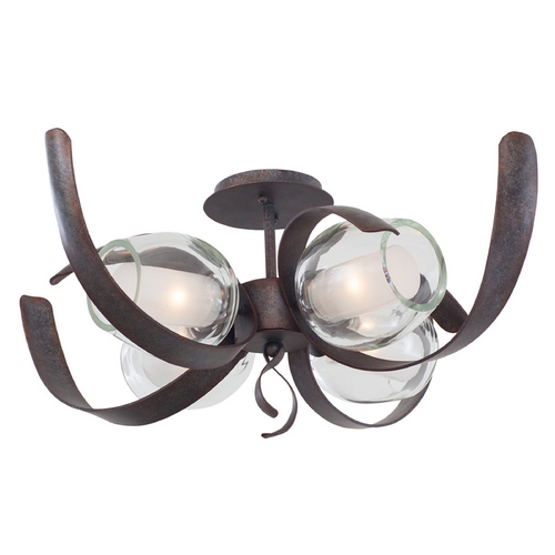 Kalco Lighting Solana Oxidized Copper Semi-Flush Mount Light by Kalco Lighting 7549OC