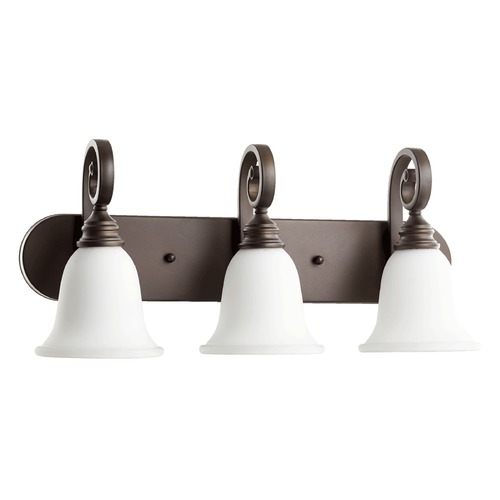 Quorum Lighting Bryant Oiled Bronze Bathroom Light by Quorum Lighting 5154-3-186