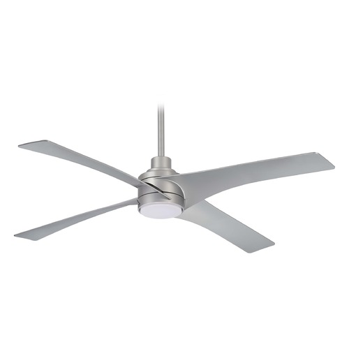 Minka Aire Swept 56-Inch LED Ceiling Fan in Silver F543L-SL