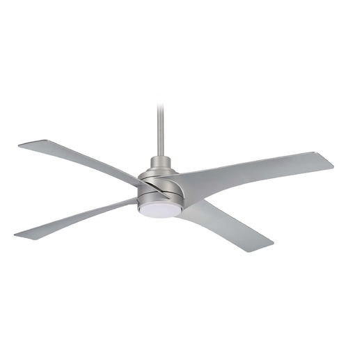 Minka Aire Swept 56-Inch LED Ceiling Fan in Silver by Minka Aire F543L-SL