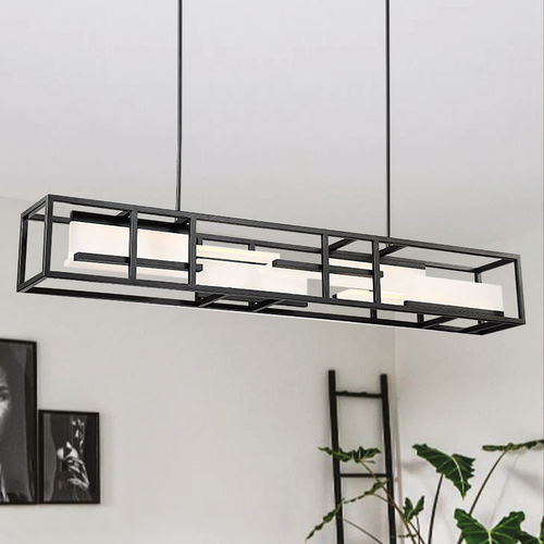 Modern Forms by WAC Lighting Memory 56-Inch LED Linear Pendant in Black by Modern Forms PD-56856-BK