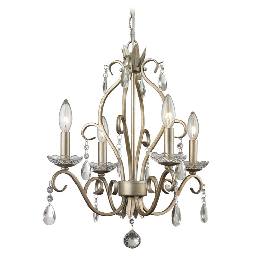 Z-Lite Princess Chandeliers Antique Silver Mini-Chandelier by Z-Lite 424AS