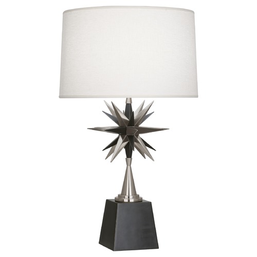 Cosmos Deep Patina Bronze with Antique Silver Table Lamp by Robert Abbey