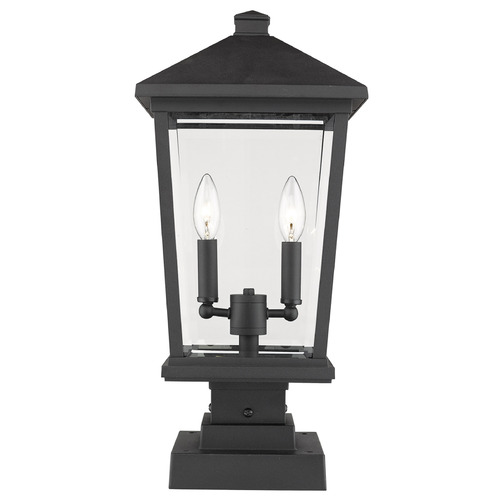 Z-Lite Beacon Black Post Light by Z-Lite 568PHBS-SQPM-BK