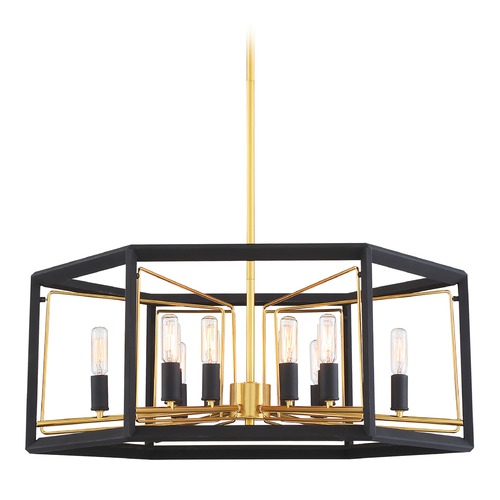 Metropolitan Lighting Sable Point 26-Inch Pendant in Black & Gold by Metropolitan Lighting N7855-707