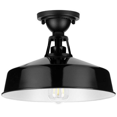 Progress Lighting Cedar Springs Gloss Black Close To Ceiling Light