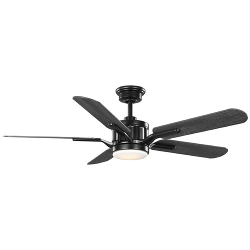 Progress Lighting Progress Lighting Claret Matte Black LED Ceiling Fan with Light P250007-031-30