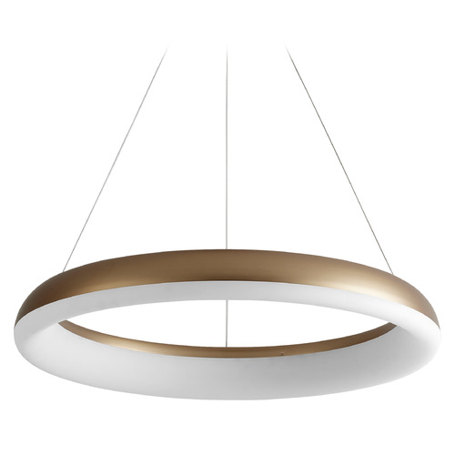Oxygen Roswell 24-Inch LED Pendant in Aged Brass by Oxygen Lighting 3-63-40