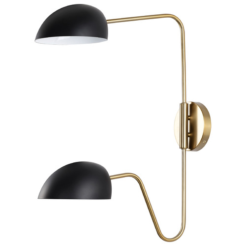 Nuvo Lighting Trilby Wall Sconce in Burnished Brass & Matte Black by Nuvo Lighting 60-7393