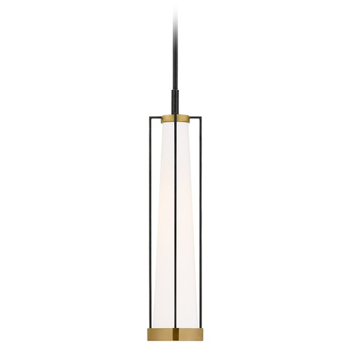 Visual Comfort Signature Collection Thomas OBrien Calix Tall Pendant in Bronze & Brass by Visual Comfort Signature TOB5276BZHABWG