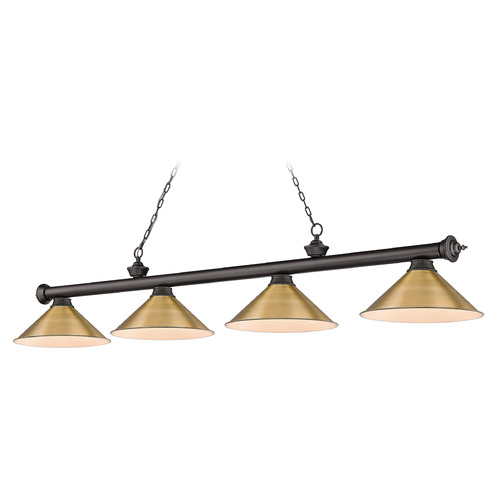 Cordon Bronze Billiard Light by Z-Lite