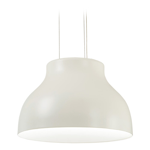 George Kovacs Kettle Up Matte White LED Pendant Light with Bowl / Dome Shade