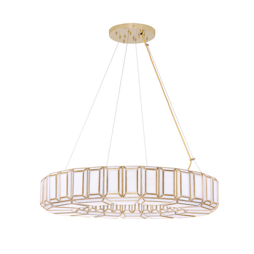 Belmont 37-Inch Chandelier in Brass by Eurofase