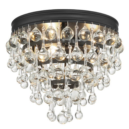 Crystorama Lighting Calypso Matte Black Flushmount Light