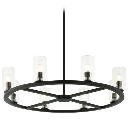 Matteo Lighting Westlock Matte Black Chandelier by Matteo Lighting C34008MB