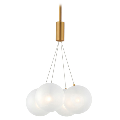 ET2 Lighting Et2 Burst Gold LED Multi-Light Pendant with Globe Shade E25084-54GLD