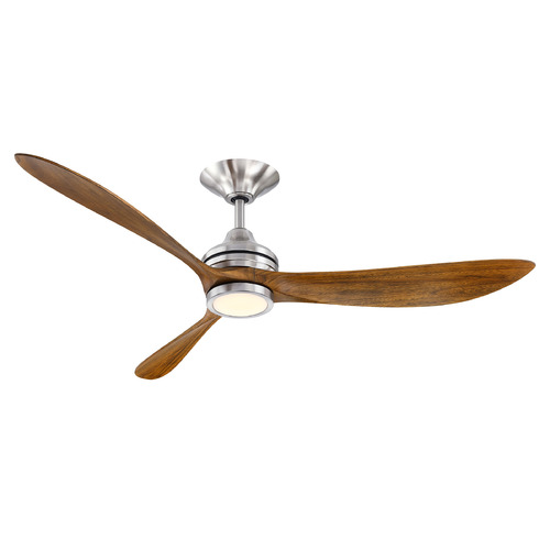 Fanimation Fans Aviara Brushed Nickel LED Ceiling Fan with Light