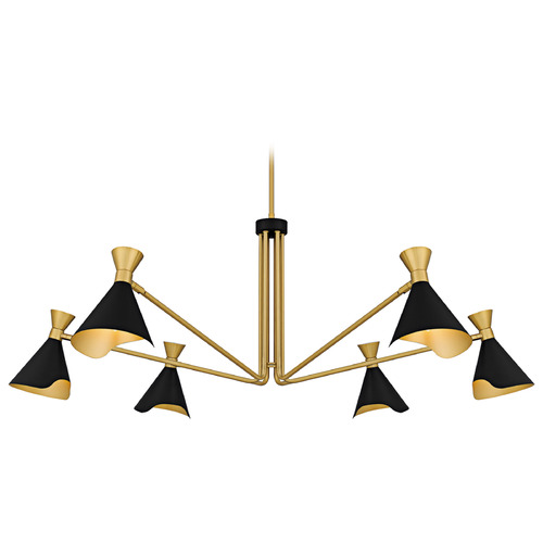 Quoizel Lighting Quoizel Lighting Arden Matte Black & Gold Chandelier ADN5052MBK