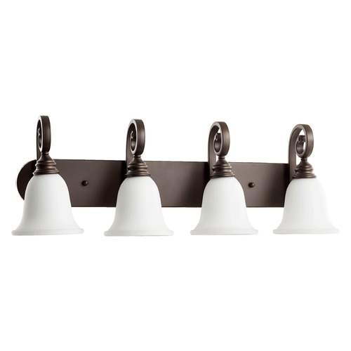 Quorum Lighting Bryant Oiled Bronze Bathroom Light by Quorum Lighting 5154-4-186