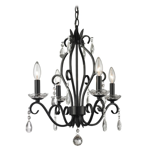 Z-Lite Princess Chandeliers Matte Black Mini-Chandelier by Z-Lite 425MB