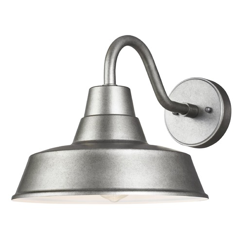 LED Outdoor Barn Wall Light in Weathered Pewter by Visual Comfort Studio