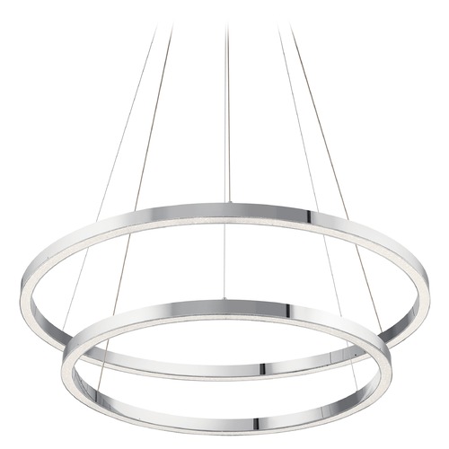 Opus 36-Inch Wide LED Chandelier in Chrome by Elan Lighting