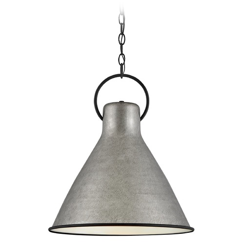 Hinkley Winnie Medium Pendant in Rustic Pewter & Black by Hinkley Lighting 3555RP