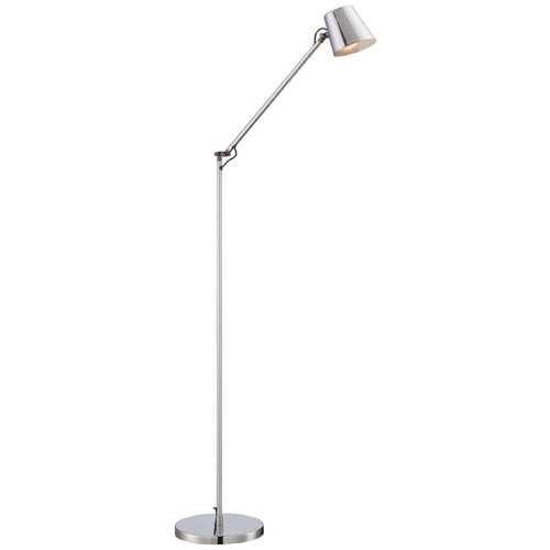 George Kovacs Lighting George Kovacs George`s Reading Room Chrome LED Swing Arm Lamp with Conical Shade P303-2-077-L
