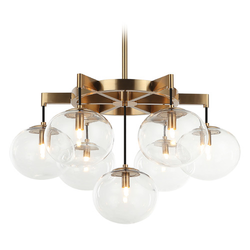 Matteo Lighting Bulbus Aged Gold Brass LED Chandelier