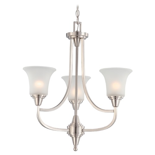 Modern Chandelier in Brushed Nickel by Nuvo Lighting