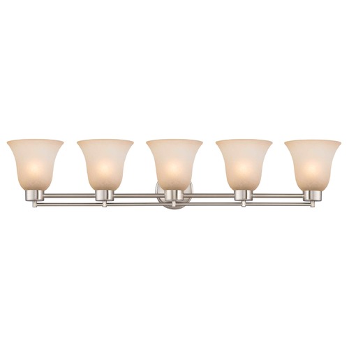 Design Classics Lighting Satin Nickel Bathroom Light 706-09 GL9222-CAR