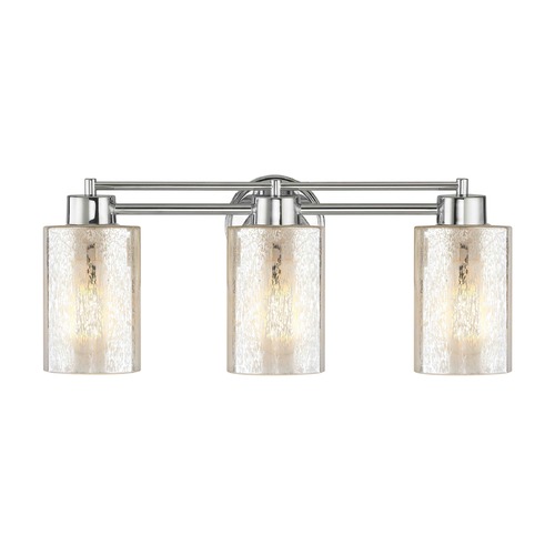 Design Classics Lighting Mercury Glass Chrome Bathroom Light Chrome 703-26 GL1039C