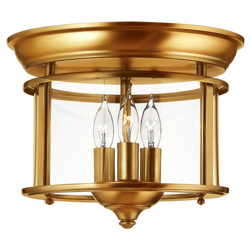 Hinkley Gentry 11.50-Inch Heirloom Brass Flush Mount by Hinkley Lighting 3473HR