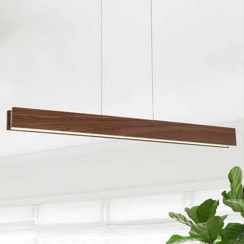 Modern Forms by WAC Lighting Drift 38-Inch LED Linear Pendant in Dark Walnut by Modern Forms PD-58738-DW
