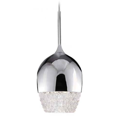 Roma Crystal Chrome LED Mini Pendant 4000K by Kuzco Lighting