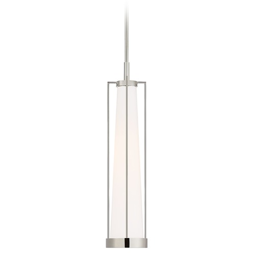 Visual Comfort Signature Collection Thomas OBrien Calix Tall Pendant in Polished Nickel by Visual Comfort Signature TOB5276PNWG