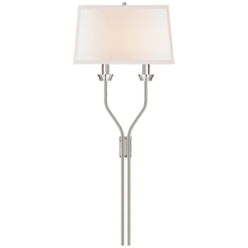 Visual Comfort Signature Collection Suzanne Kasler Lana Tail Sconce in Polished Nickel by Visual Comfort Signature SK2251PNL