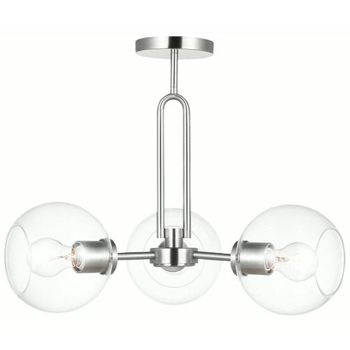 Visual Comfort Studio Collection Visual Comfort Studio Collection Codyn Brushed Nickel Semi-Flushmount Light 7755703-962