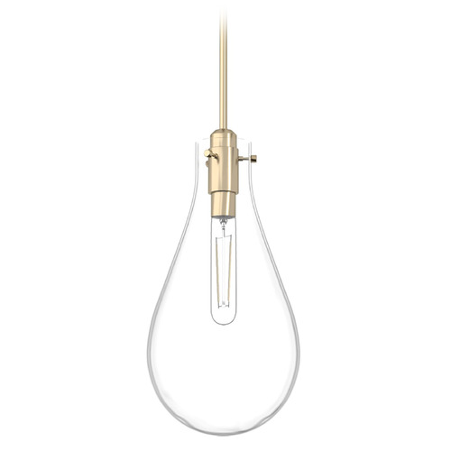 Hunter Fan Company Hunter Fan Company Lundin Alturas Gold Mini-Pendant Light with Teardrop Shade 19562