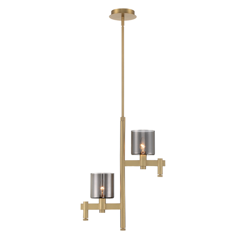 Decato 2-Light Chandelier in Gold by Eurofase Lighting