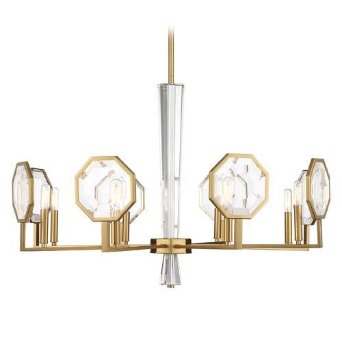 Savoy House Savoy House Lighting Leighton Warm Brass Chandelier 1-2218-8-322